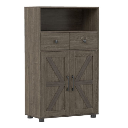 40" Bathroom Storage Cabinet with Drawers and Removable Shelf-Oak