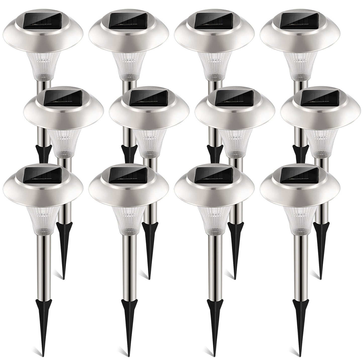 Solar Garden Lights Outdoor 12-Pack Color Changing Pathway