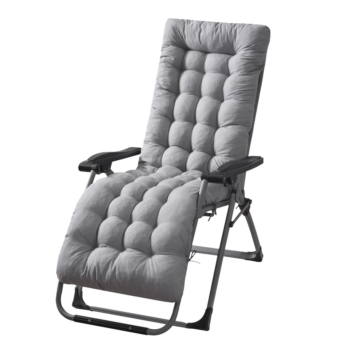 Chaise Lounger Cushion 67x22in with Secure Straps