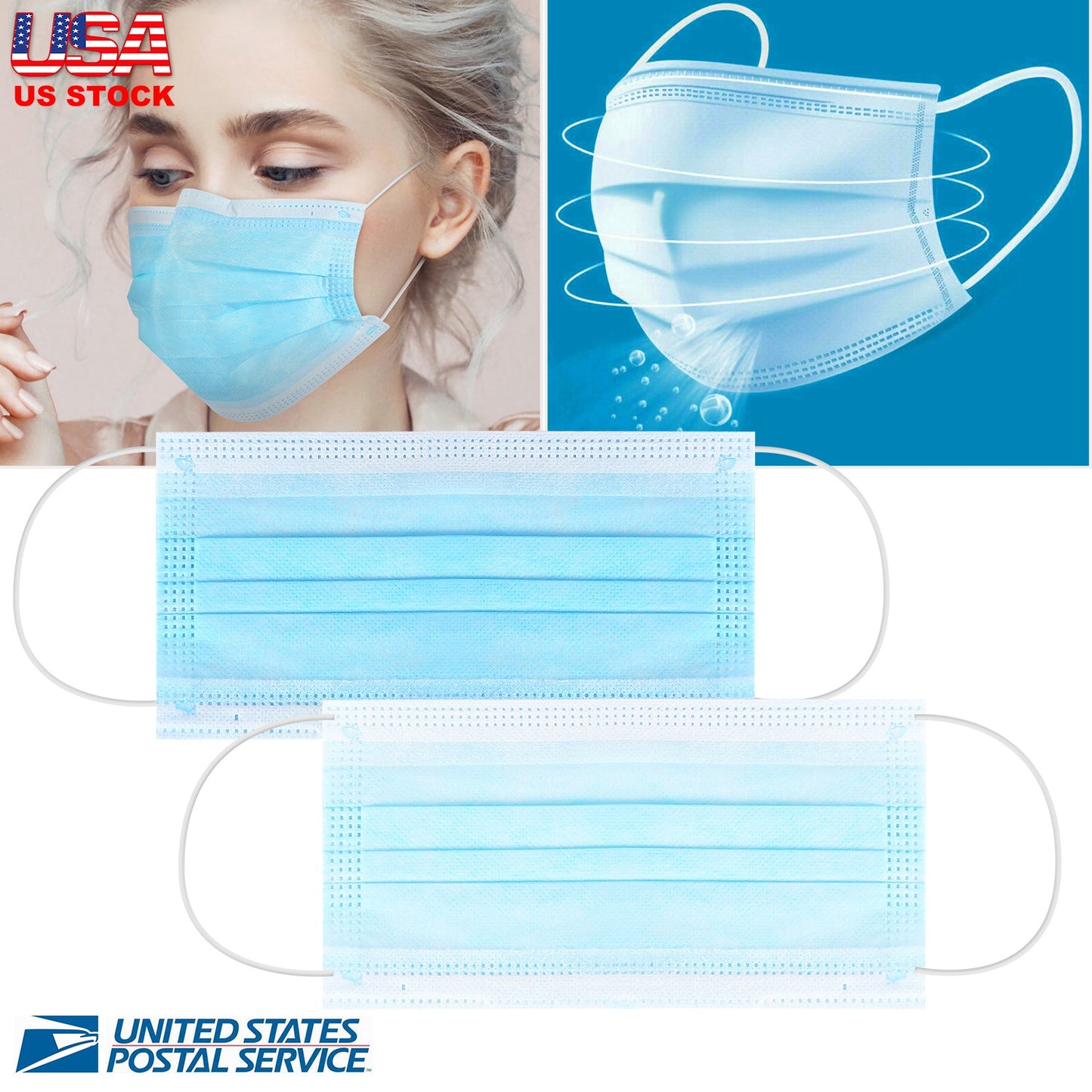 30pcs Disposable Surgical Earloop Face Mask