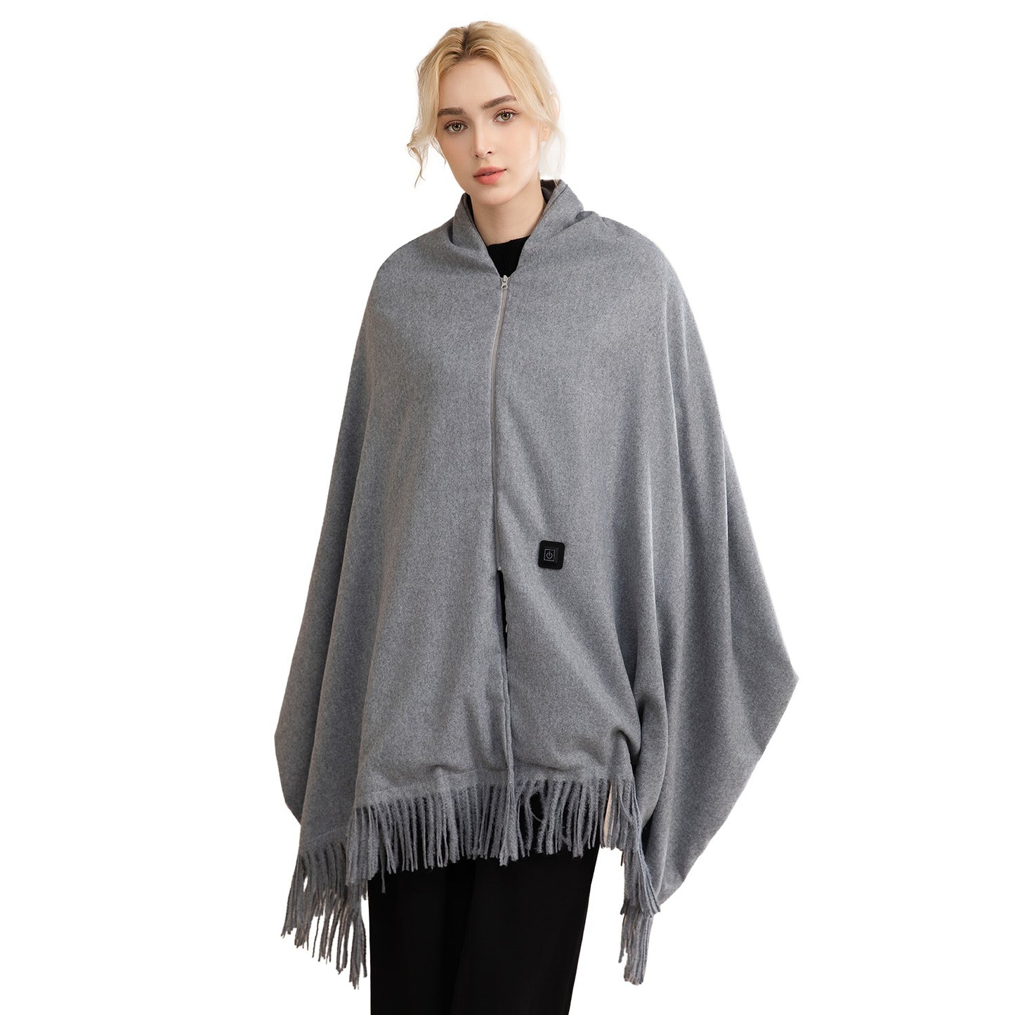 USB Heated Shawl with 3 Heat Levels and Zipper