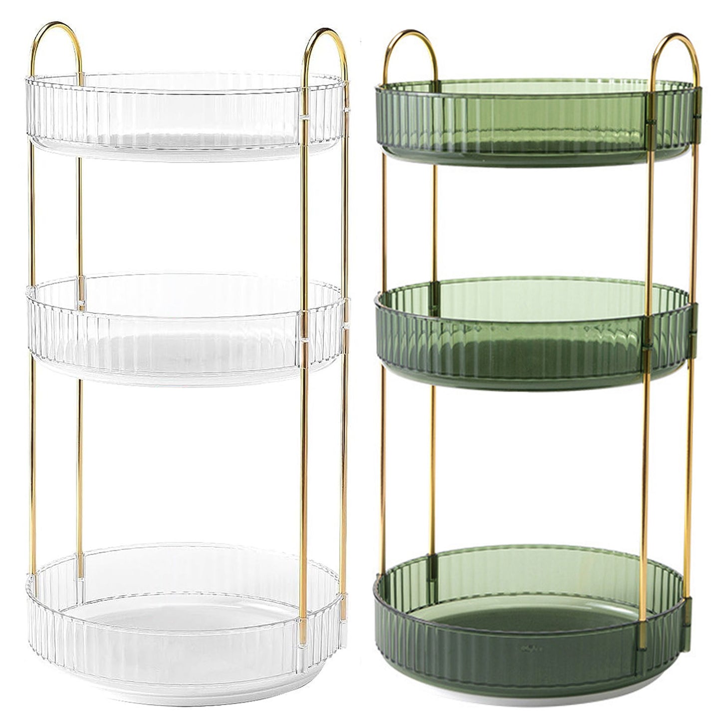 3-Tier Rotating Makeup Organizer with 360° Spin