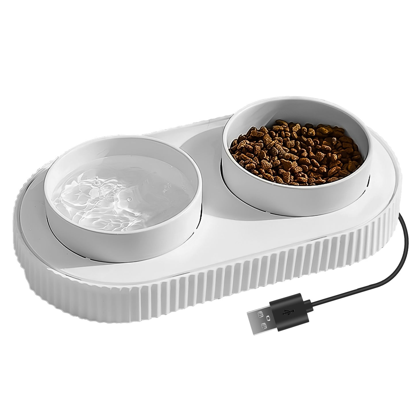 Heated Pet Water Bowl - USB Powered Ceramic Non-Freezing