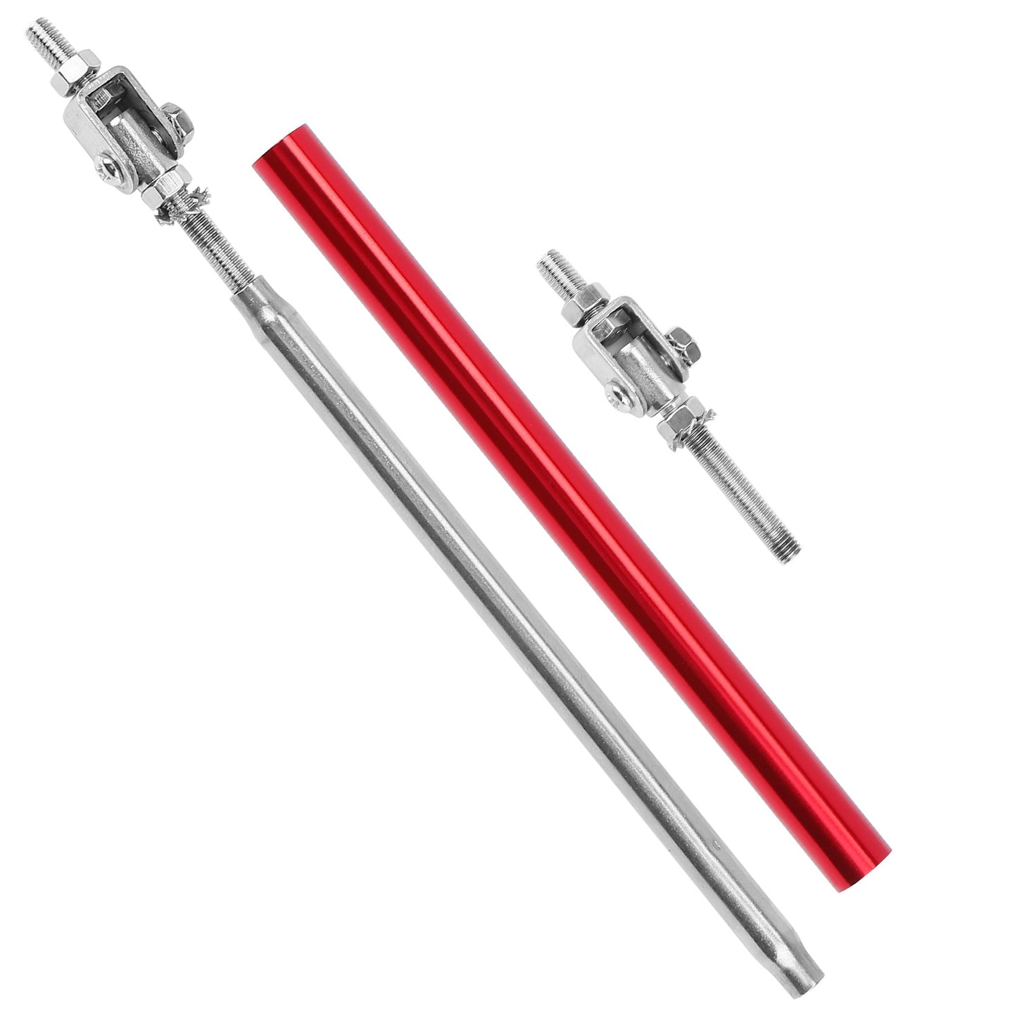 Adjustable Front Bumper Lip Support Rods 150-200mm Red