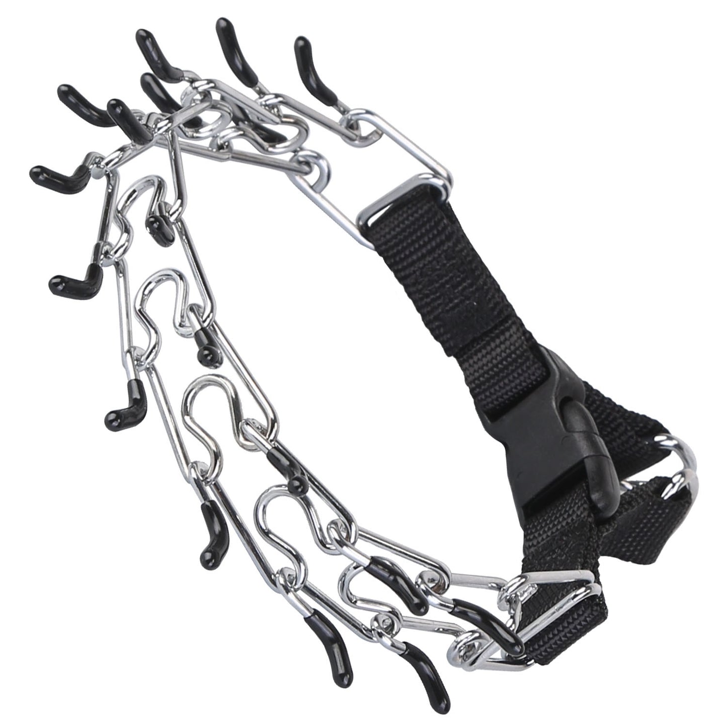 Dog Training Collar with Prong Chain and Quick-Release Buckle