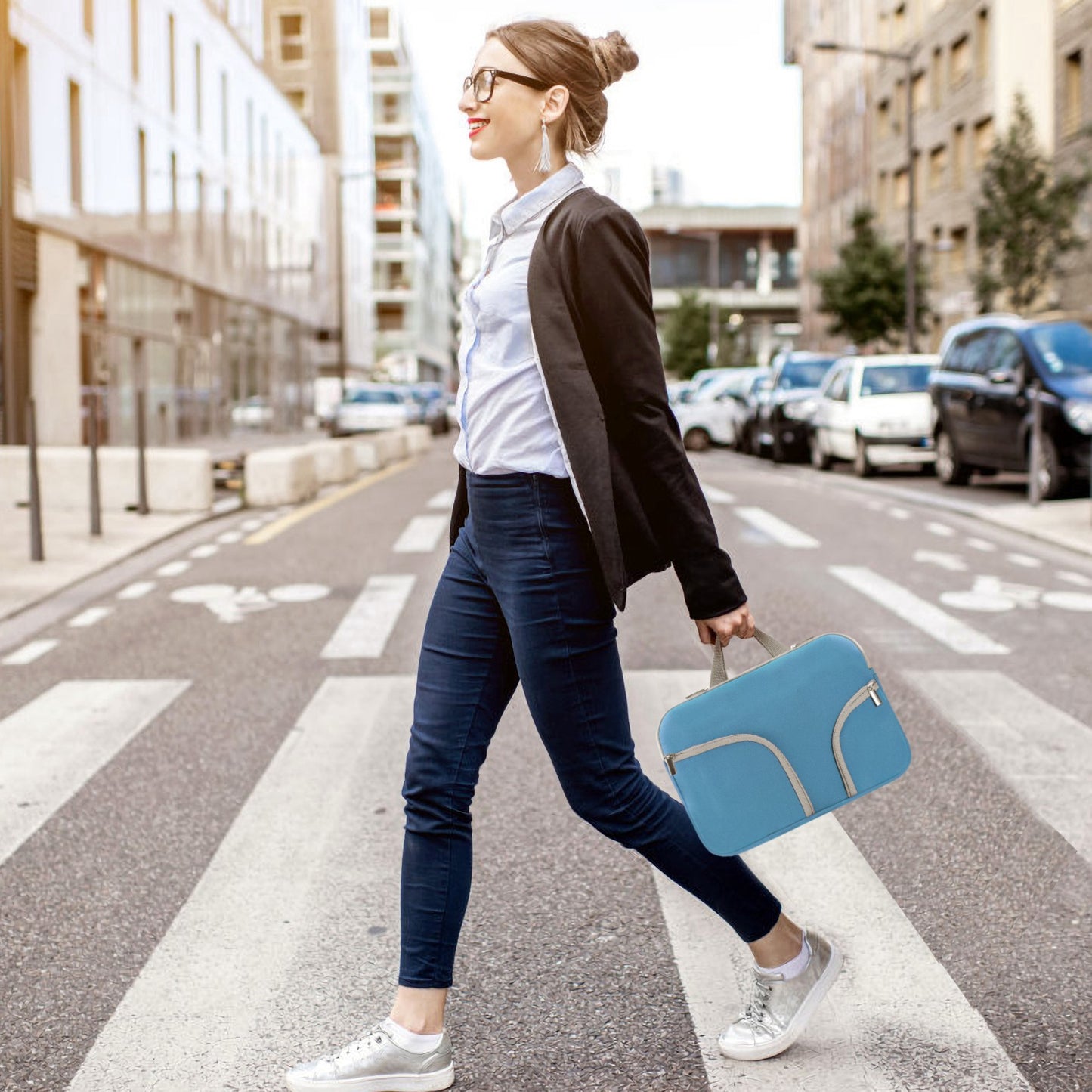 Laptop Sleeve Bag with Front Pockets - Neoprene Protection
