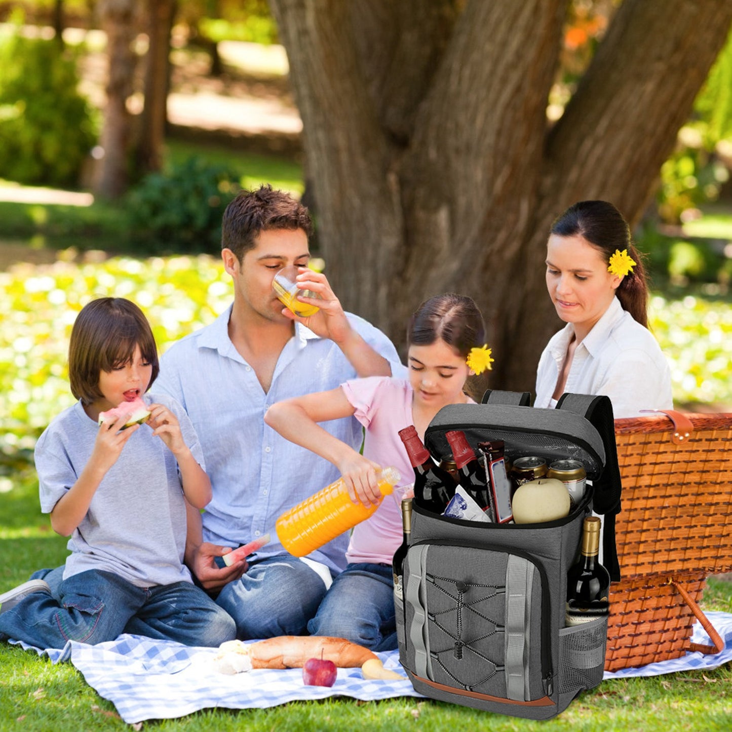 Insulated Cooler Backpack 36 Can Leakproof with Bottle Opener