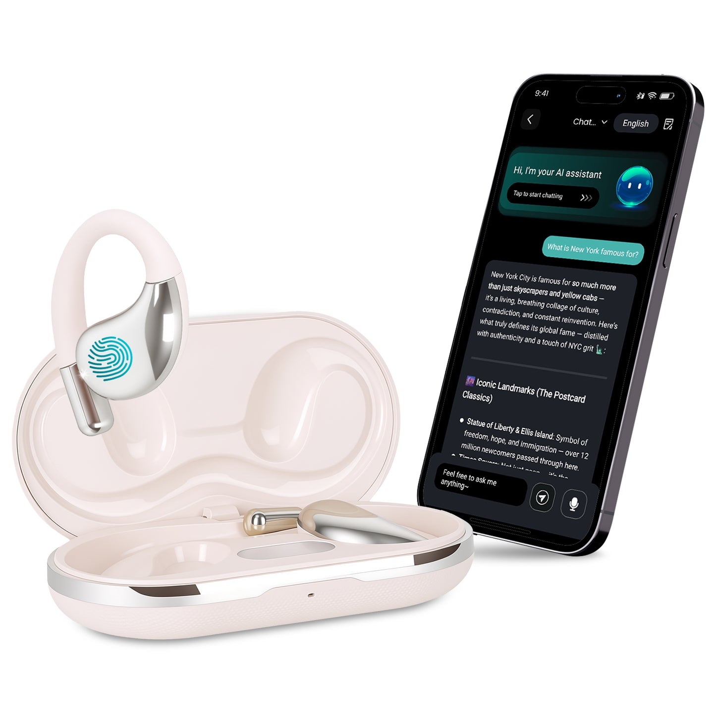 AI Translation Earbuds with 165 Languages & Real-Time Voice
