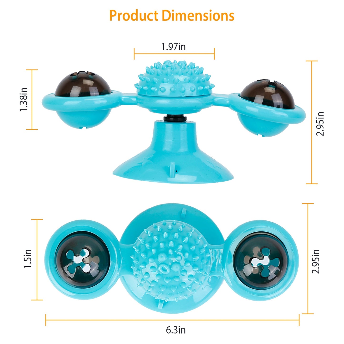 Windmill Cat Toy with Catnip Ball and LED Light
