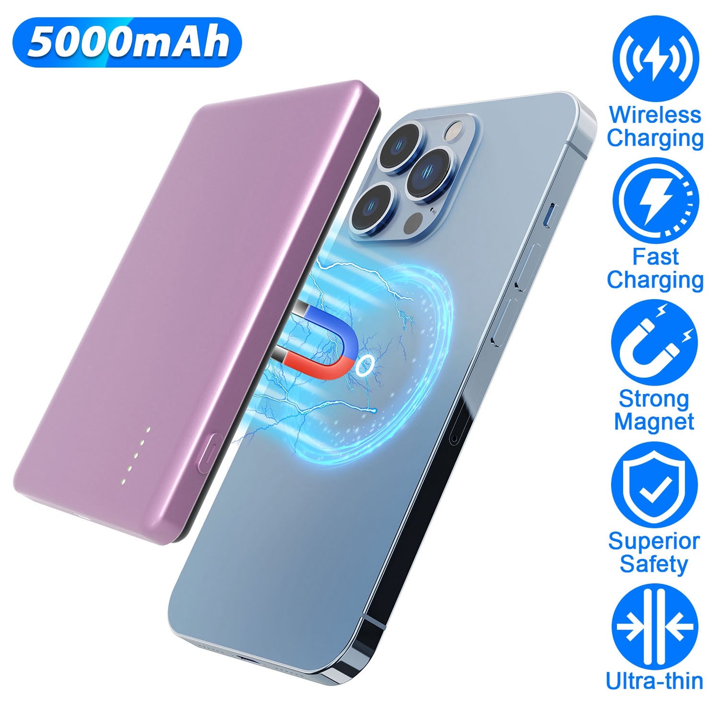 MagSafe Wireless Power Bank 5000mAh with PD20W Fast Charging