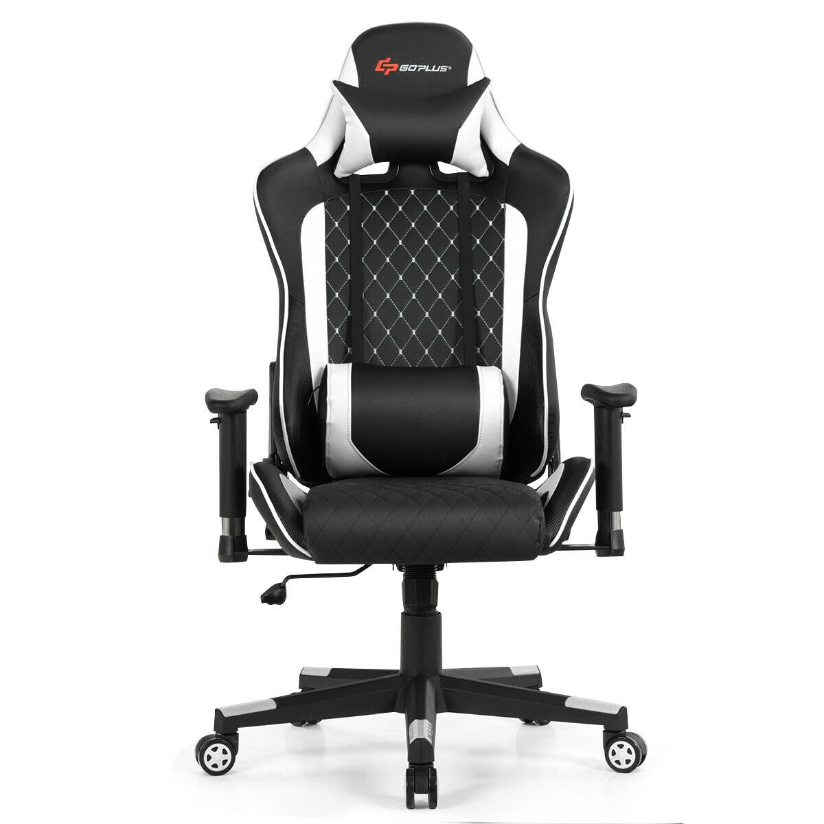Gaming Chair with Massage Lumbar Support and Headrest