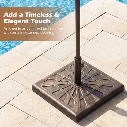 Patio Umbrella Base 42 lbs with Adjustable Knob - Bronze