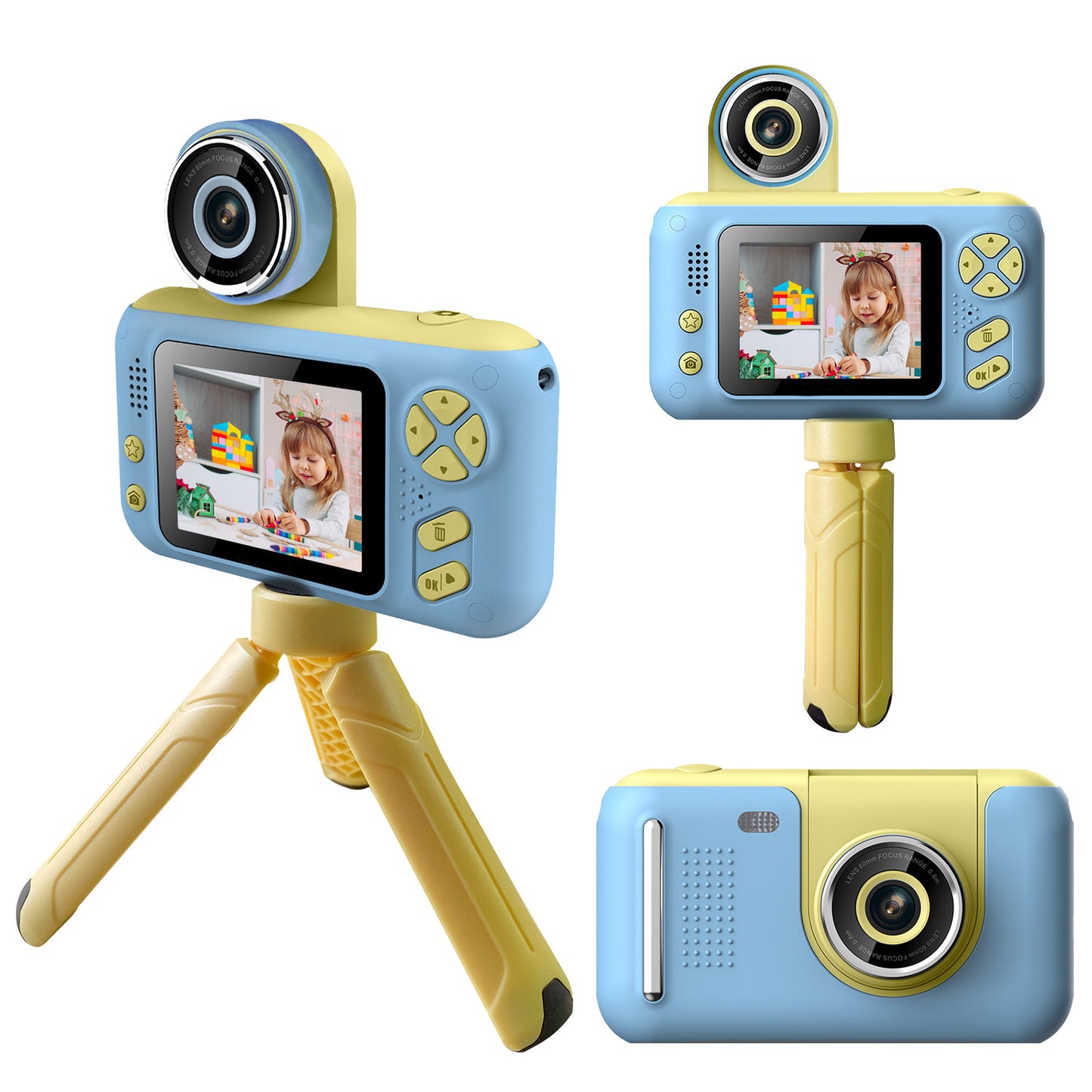 Kids Digital Camera with Flip Lens & 2.4" Screen