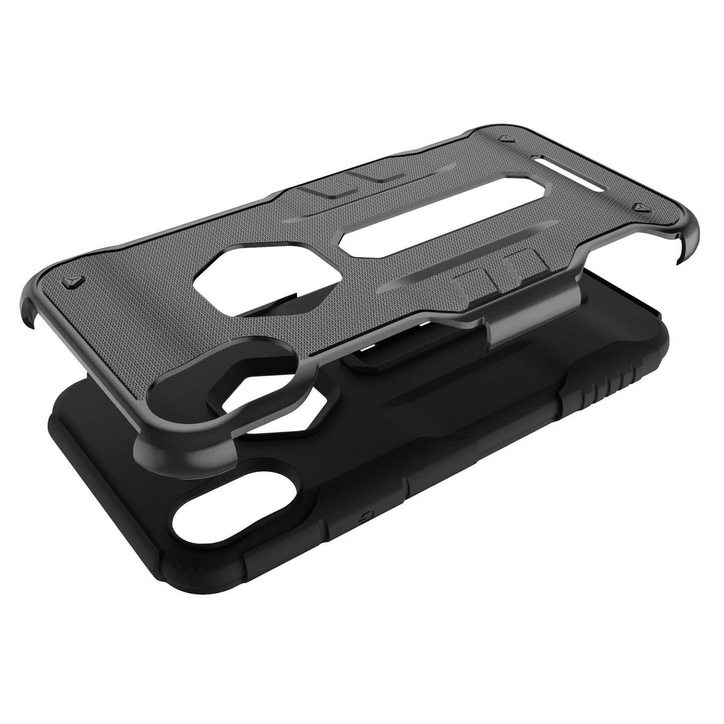 iPhone X Rugged Case with Kickstand - Dual Layer Protection