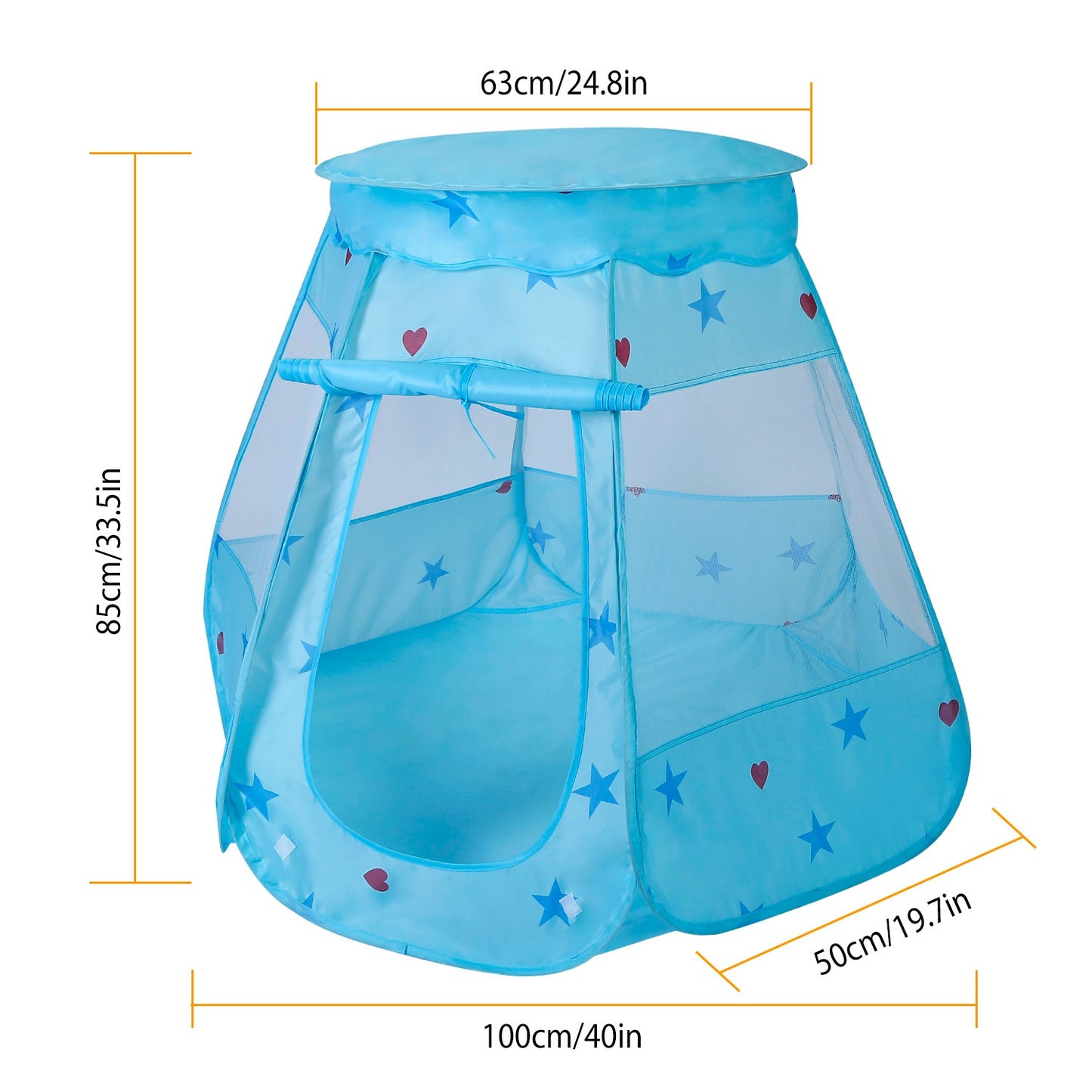 Kids Pop Up Play Tent - Princess Castle for Indoor & Outdoor