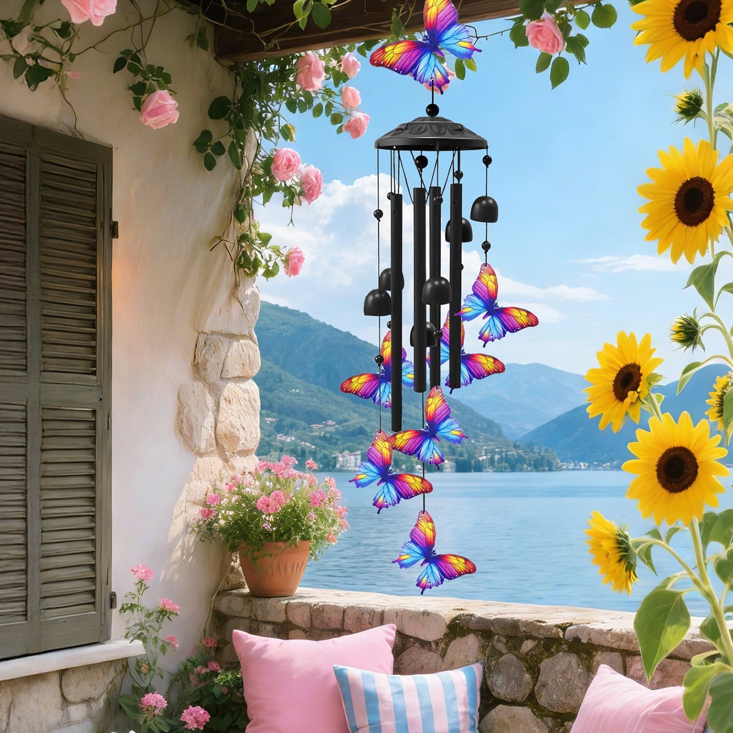 Metal Wind Chimes with Aluminum Tubes for Outdoor Garden Decor