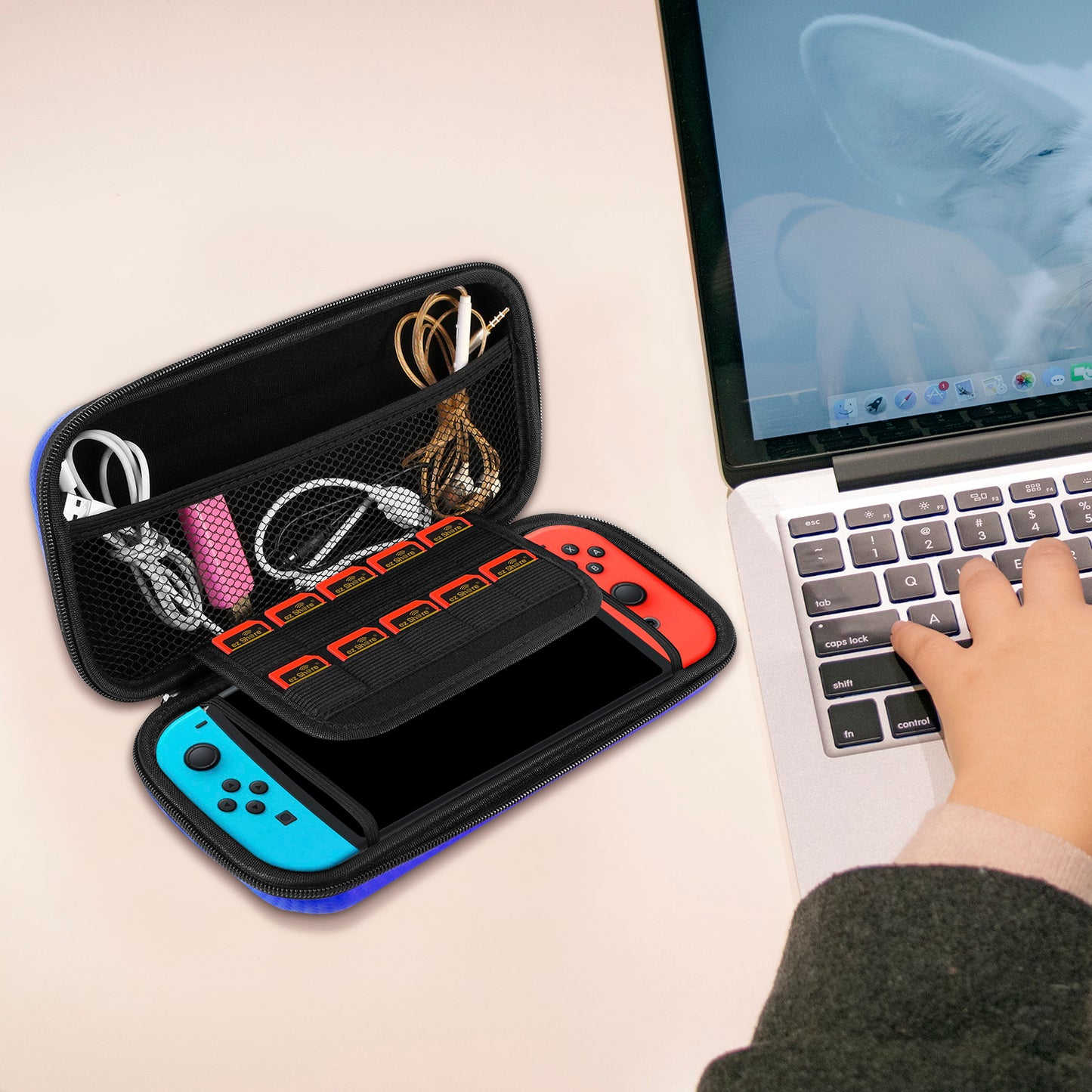 Hard Shell Carry Case for Nintendo Switch with Game Storage