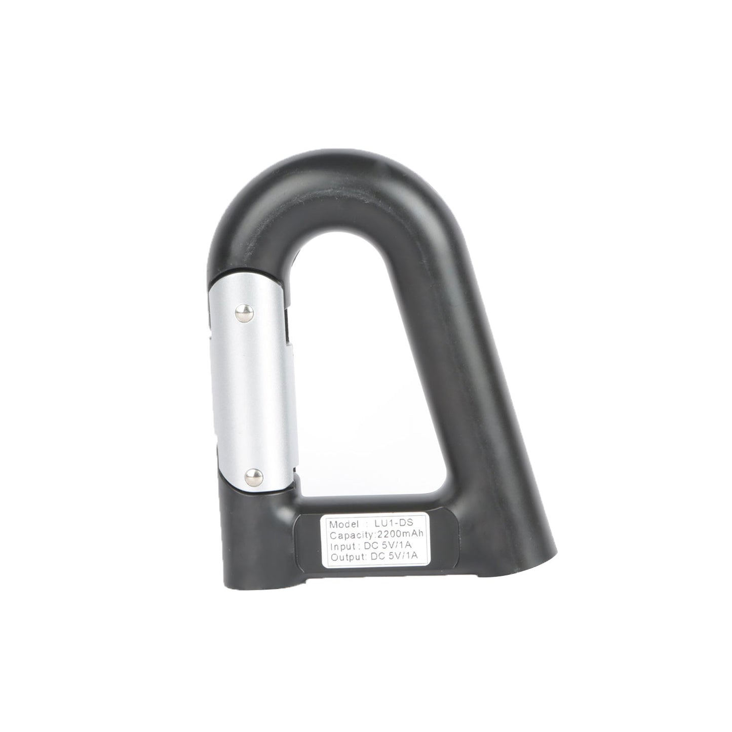 Carabiner Power Bank 2200mAh with LED Flashlight & Compass