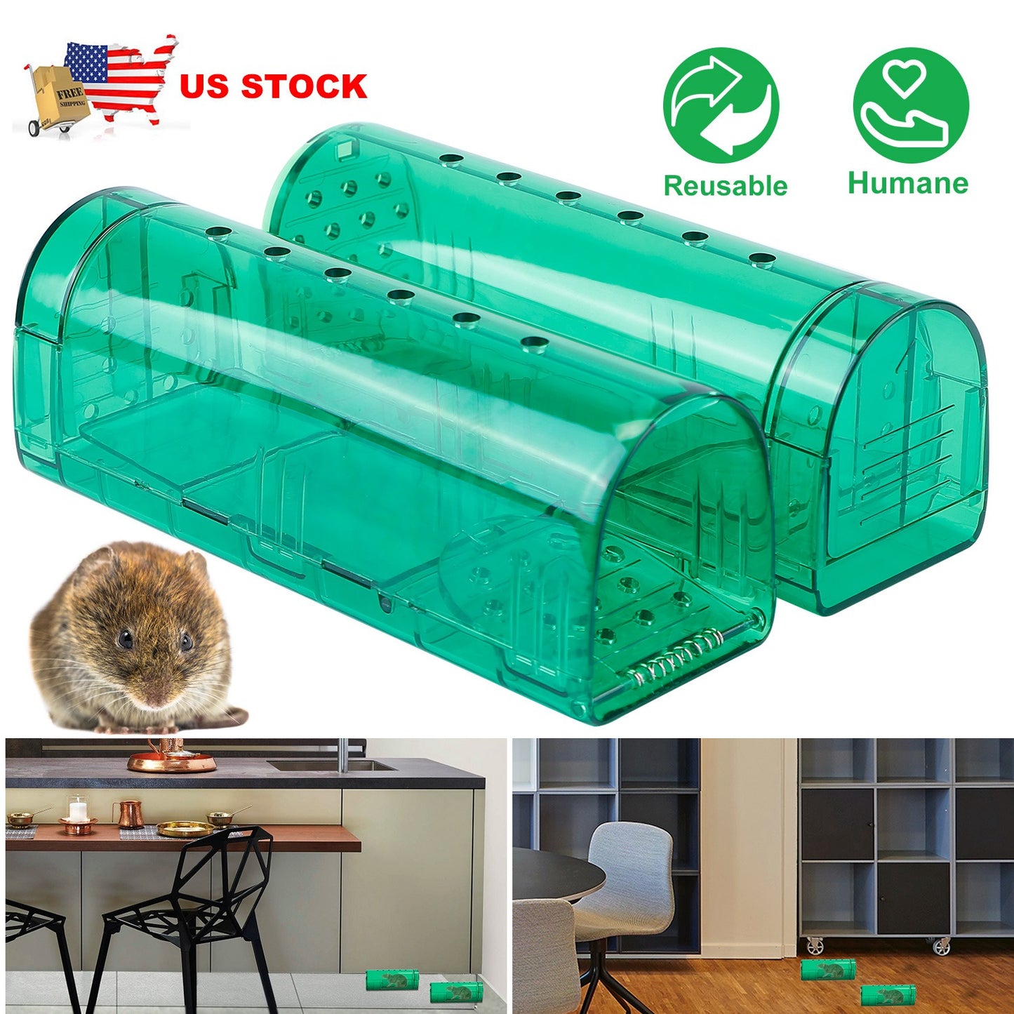 Humane Mouse Trap Live Catch & Release - 2 Pack