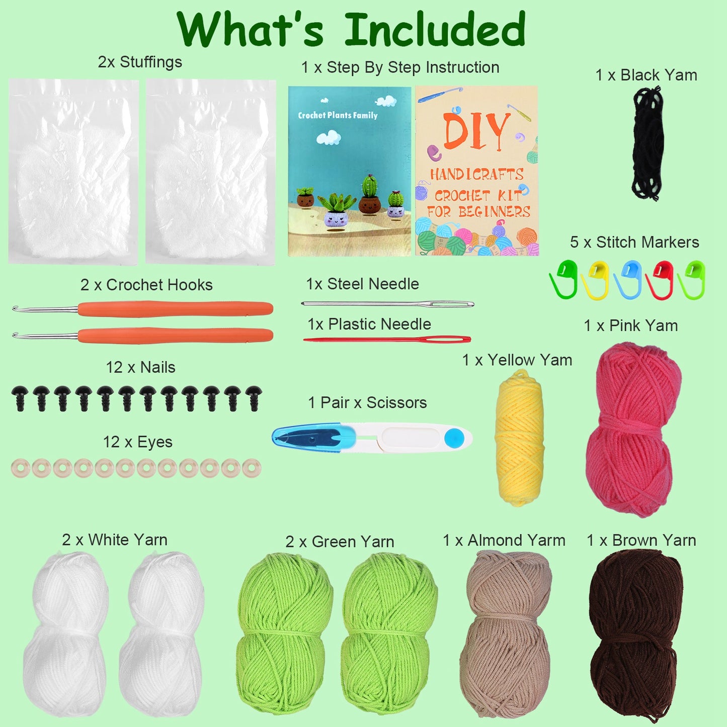 Elephant Crochet Kit for Beginners with Video Tutorials