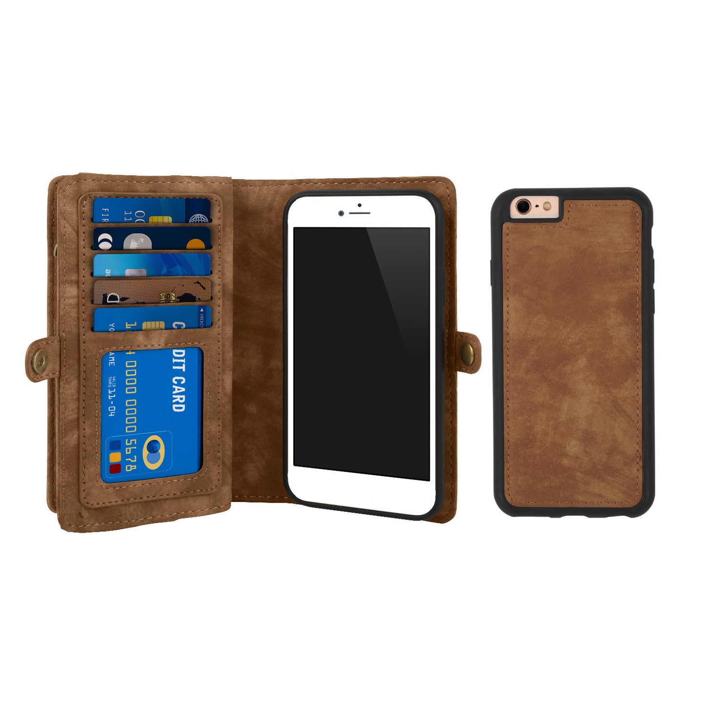 iPhone 6s Plus Wallet Case with Detachable Magnetic Cover