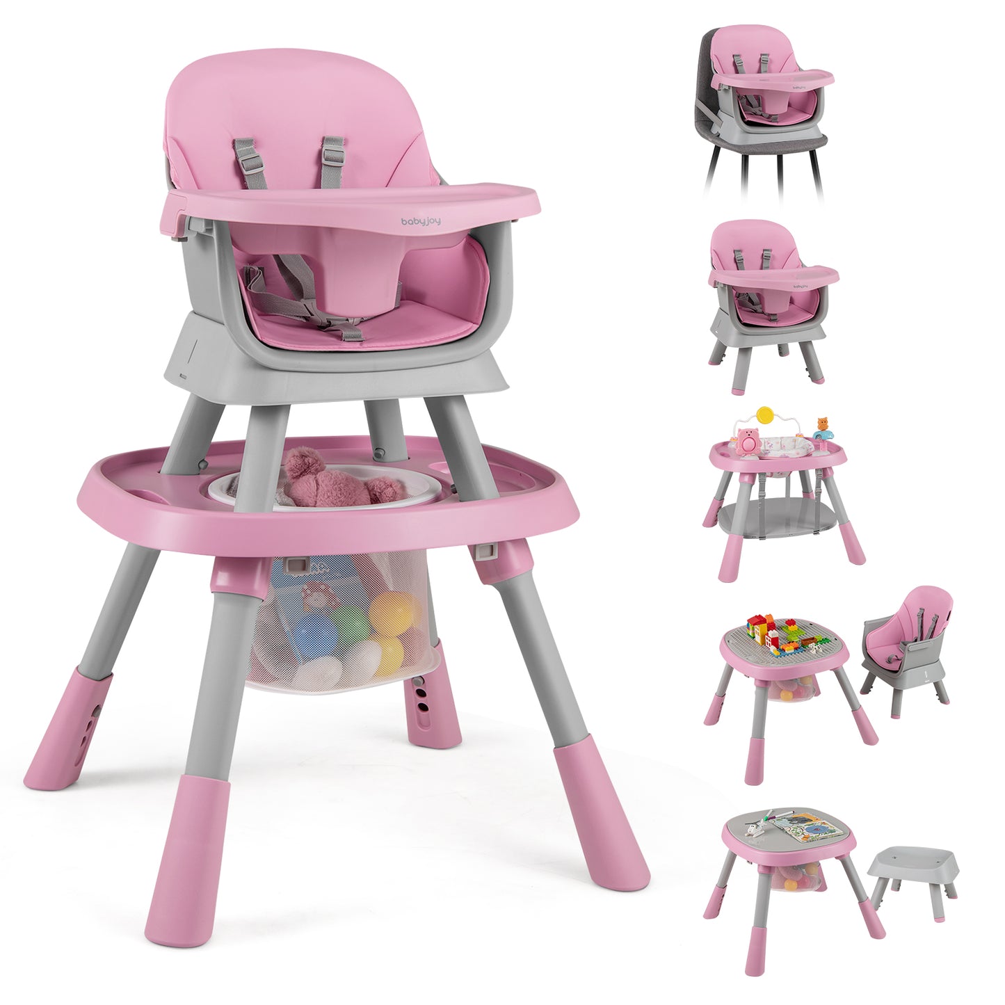 16-in-1 Convertible High Chair with Activity Center