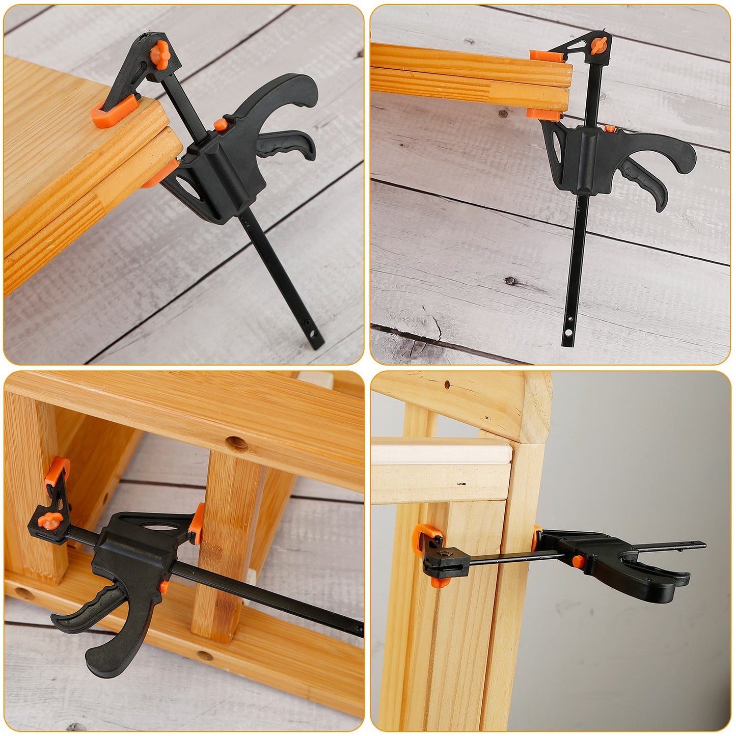 F Clamp Grip Set with Quick Release Ratchet (2-Pack)