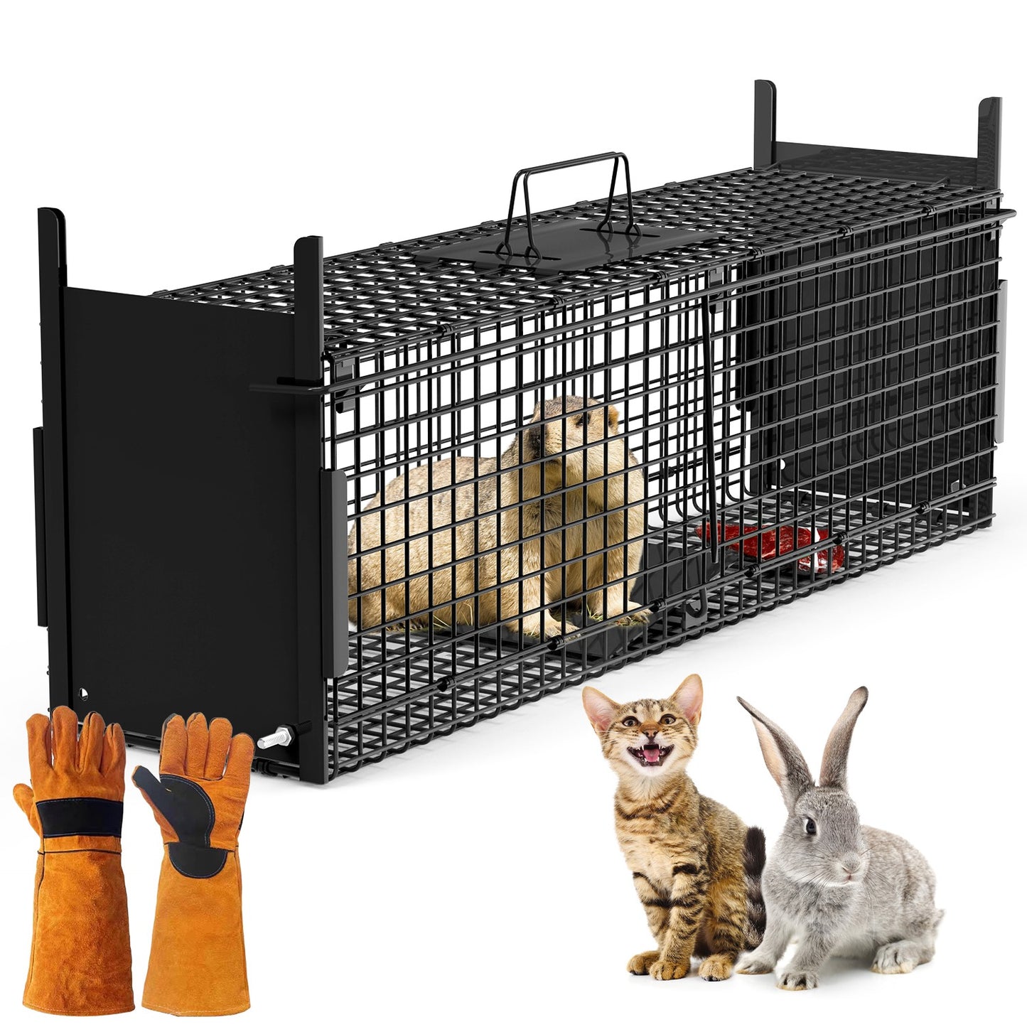 40in Humane Live Animal Trap Cage for Raccoons & Opossums
