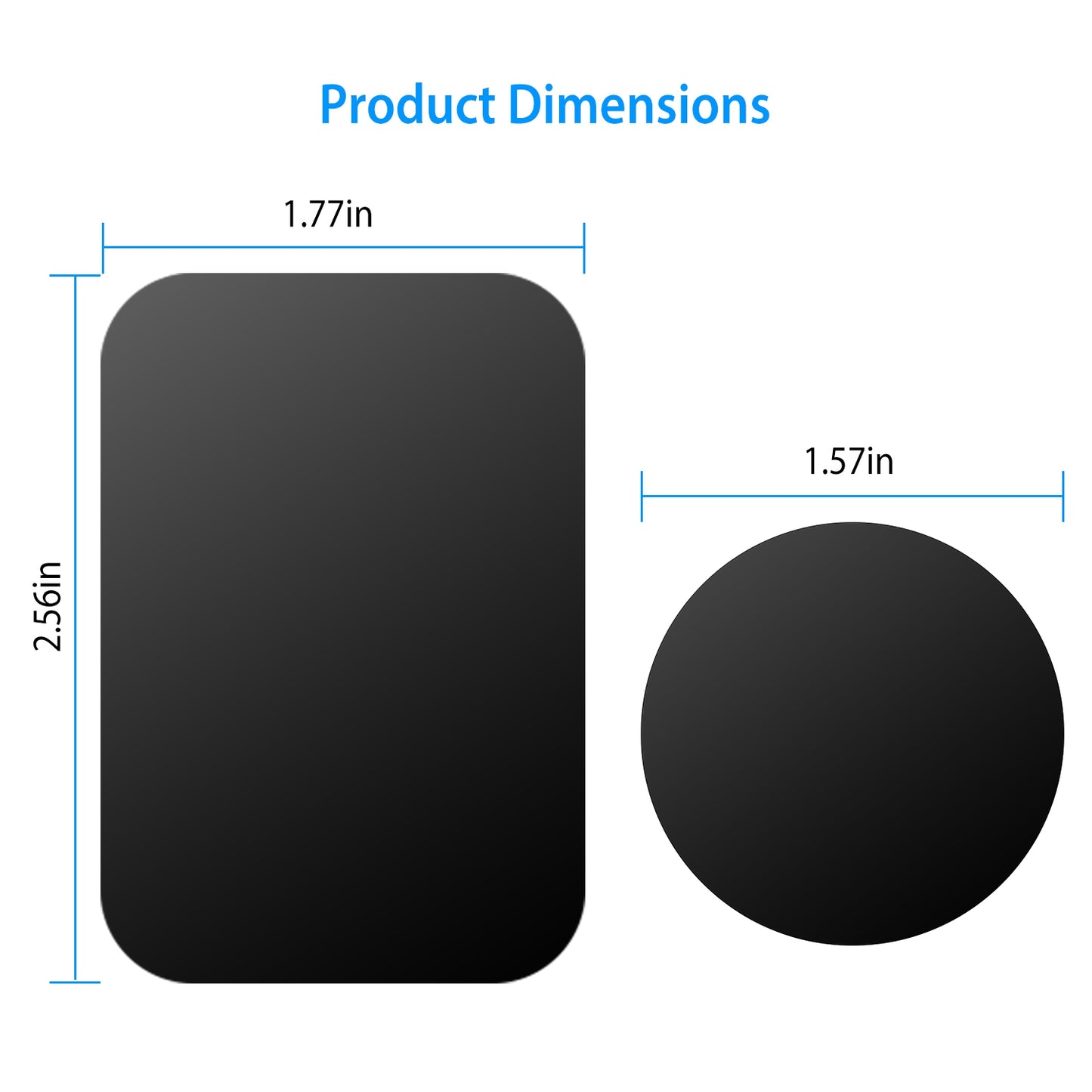 Metal Plates for Magnetic Car Mount - 8 Pack Universal Adhesive