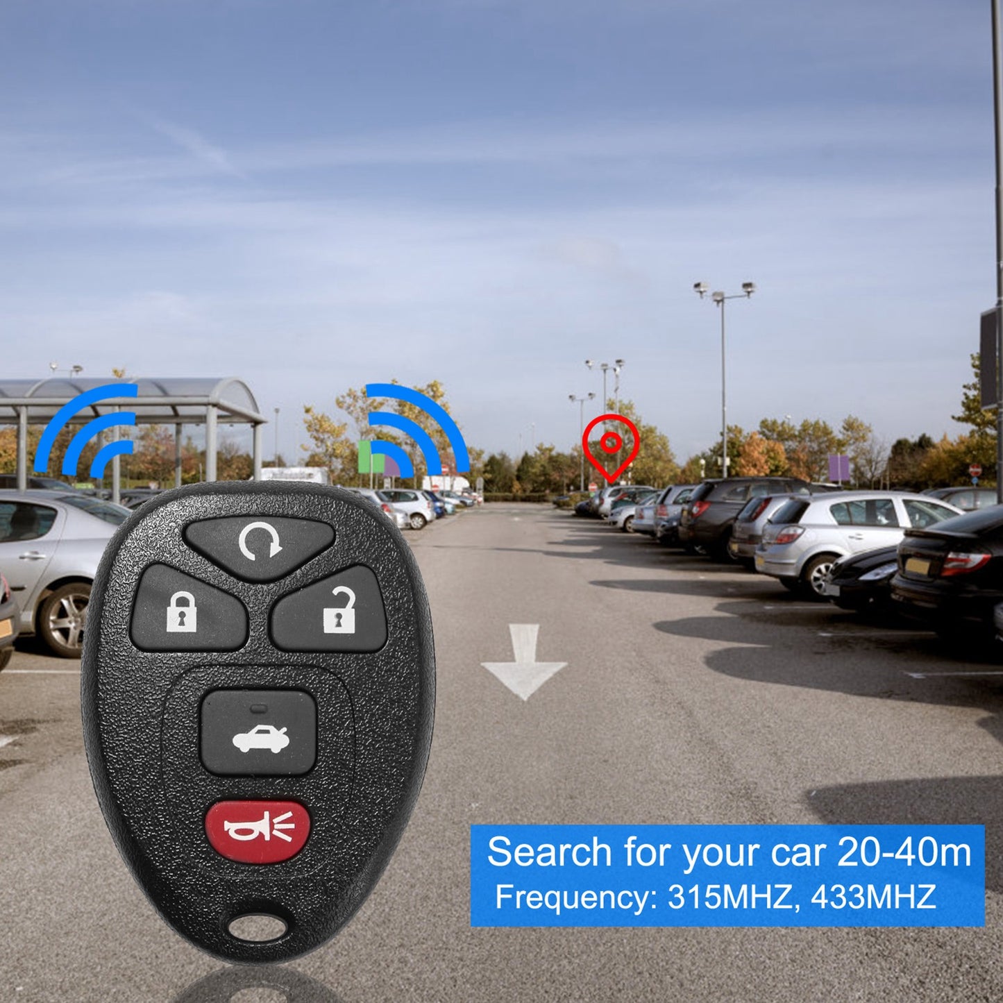 Keyless Entry Remote Key Fob for 2004-2010 Chevrolet Malibu