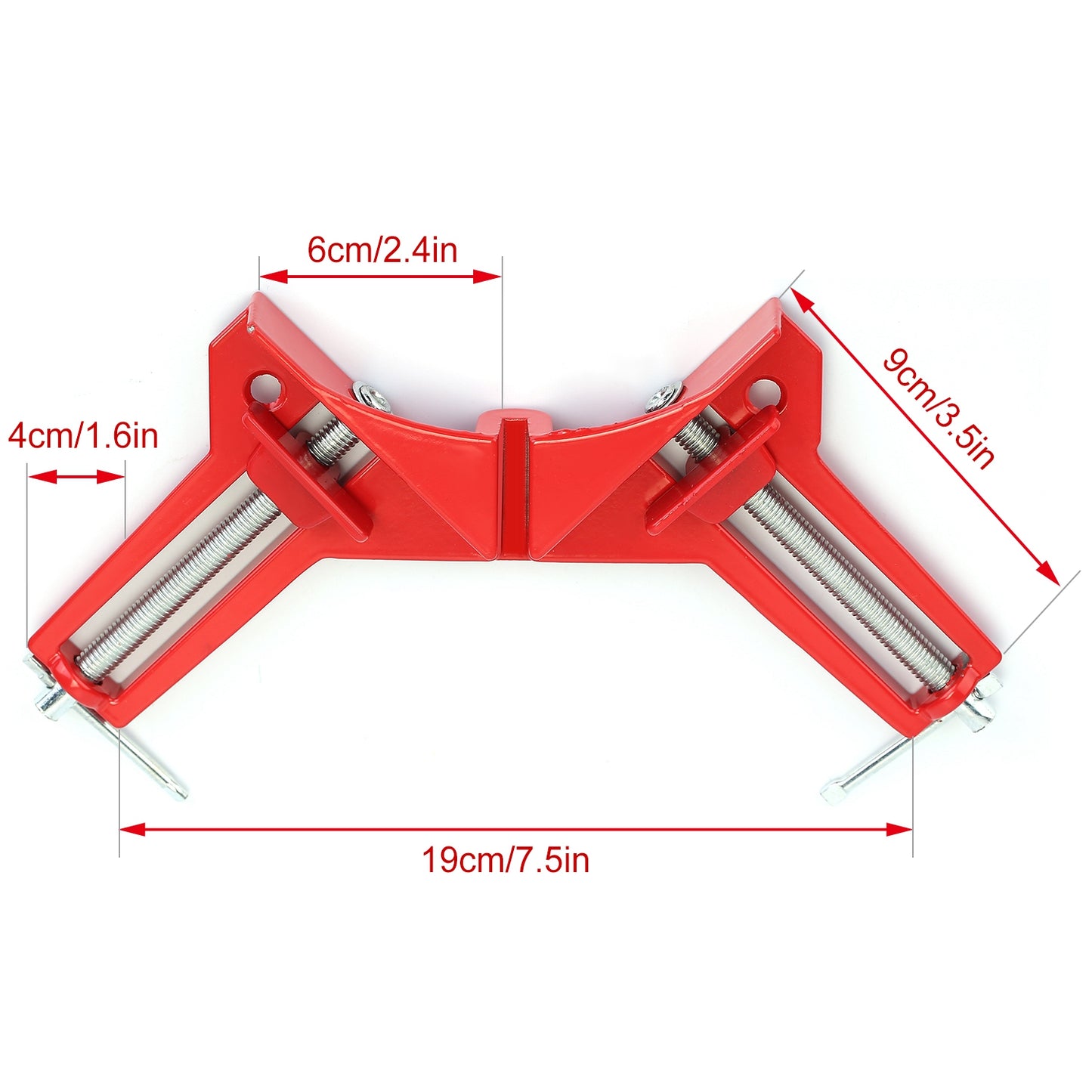 90 Degree Corner Clamps for Woodworking - 4 Pack Aluminum