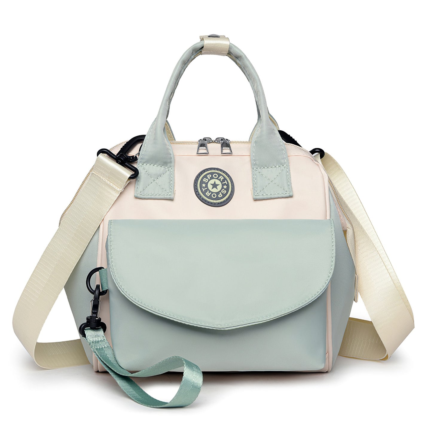 Diaper Bag with 6 Pockets and Detachable Small Bag