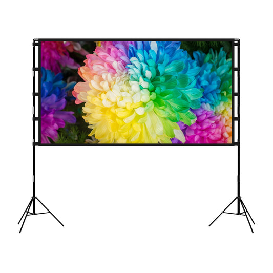 100" Projector Screen with Stand - 16:9 4K HD Portable