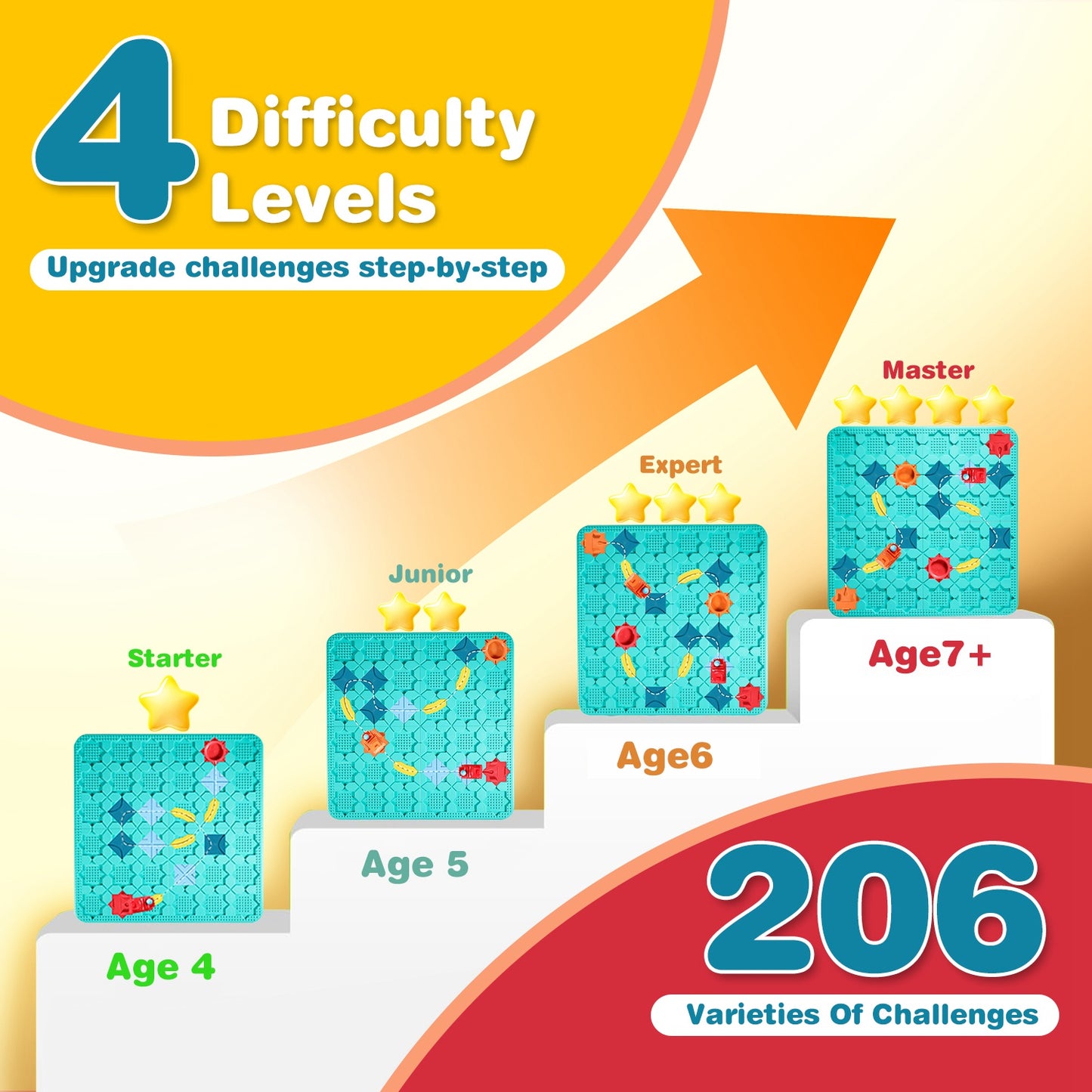 Logical Road Builder Puzzle Game for Kids Ages 3-8