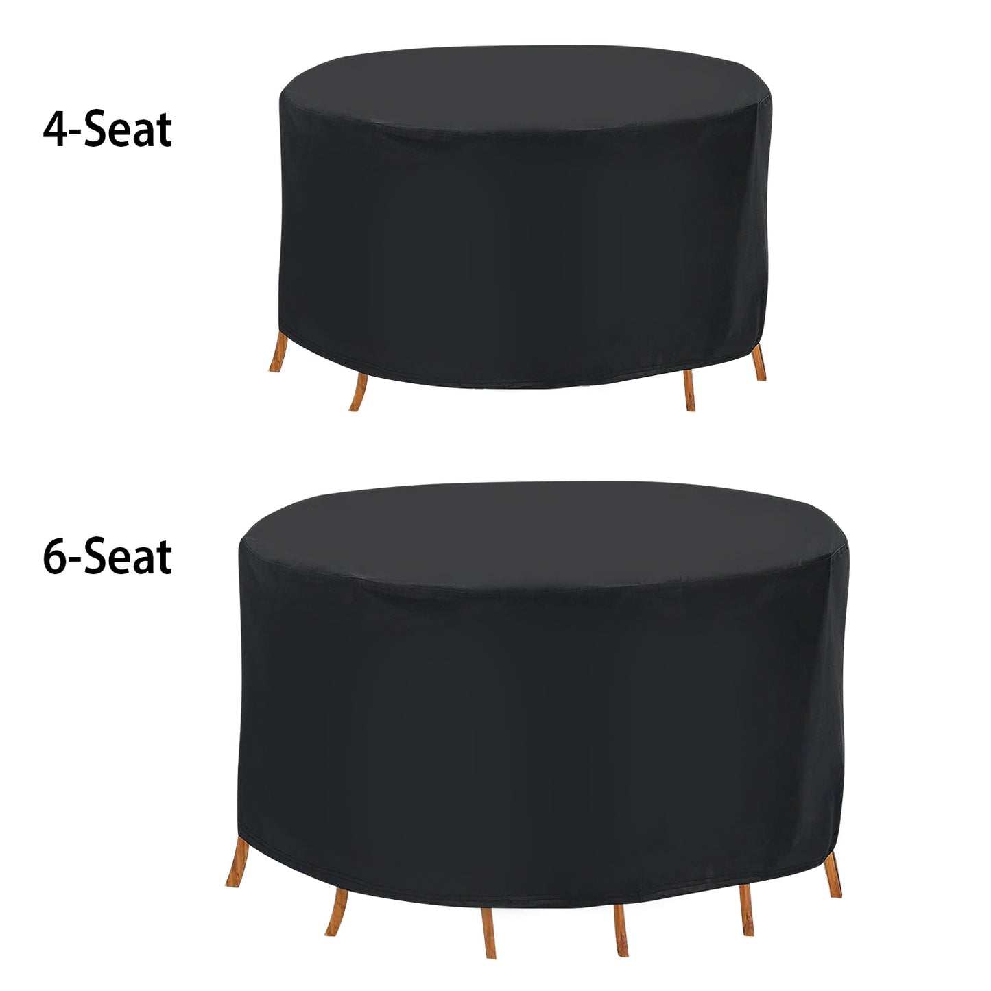 Round Patio Furniture Cover 73x43in - UV & Water Resistant