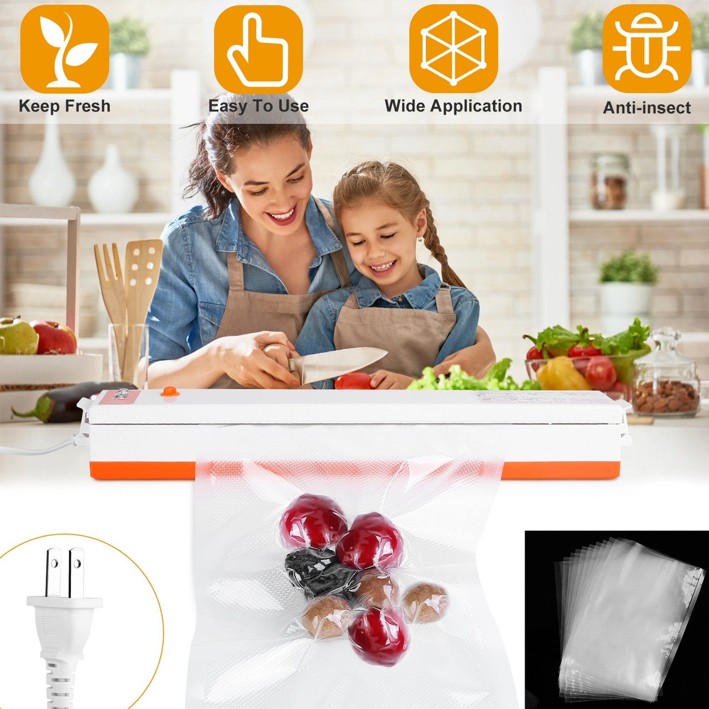 Electric Vacuum Sealer Machine for Food Preservation
