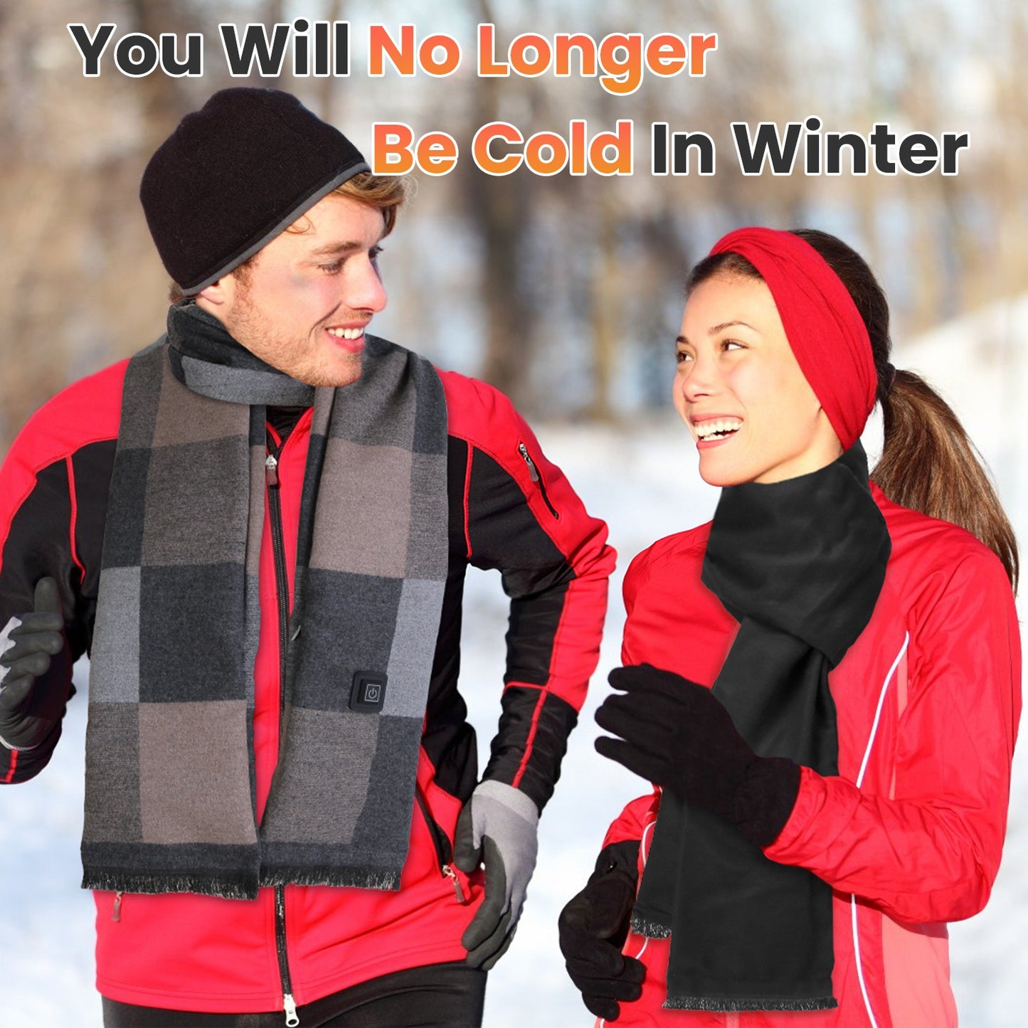 USB Heated Winter Scarf with 3 Temperature Settings