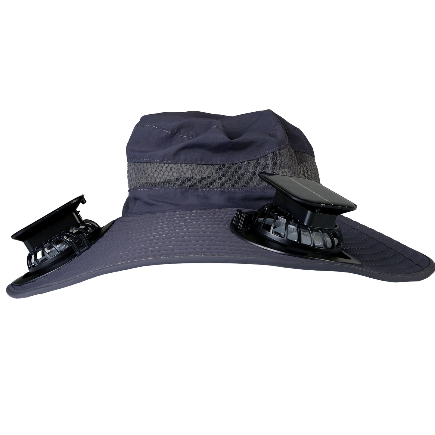 Wide Brim Sun Hat with Dual Rechargeable Fans & UPF50+