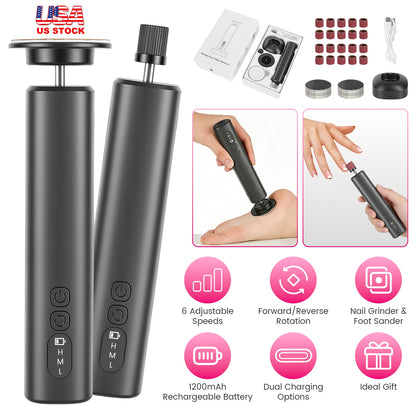 Electric Foot Callus Remover with Nail Grinder & 40 Discs
