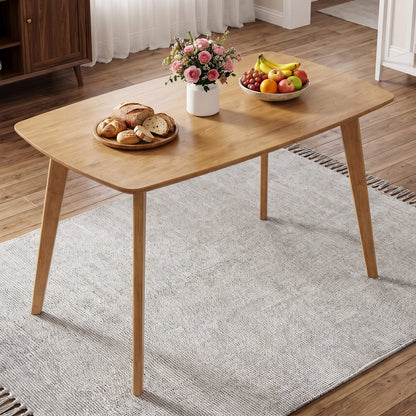 47" Solid Wood Dining Table for 4 People - Natural Finish