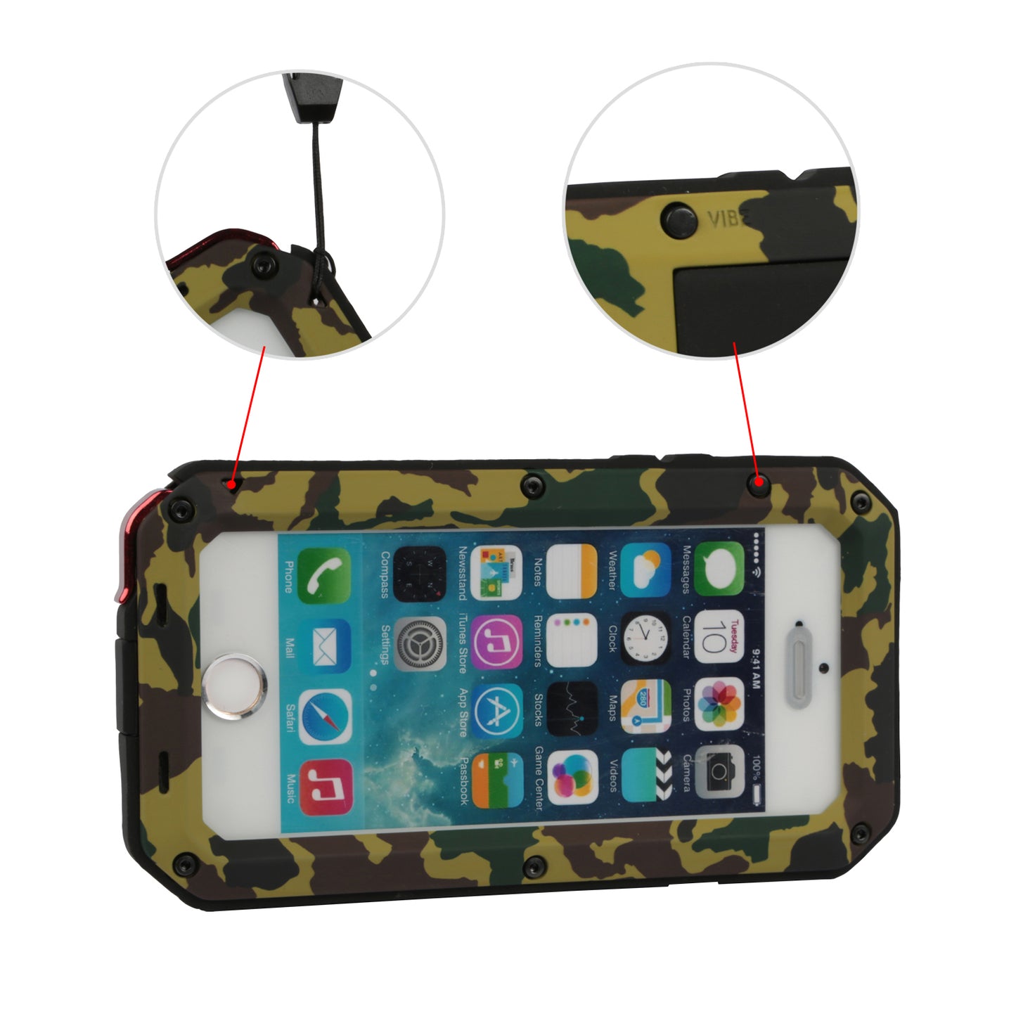 iPhone 6 Plus Rugged Full Cover Case with Screen Protector