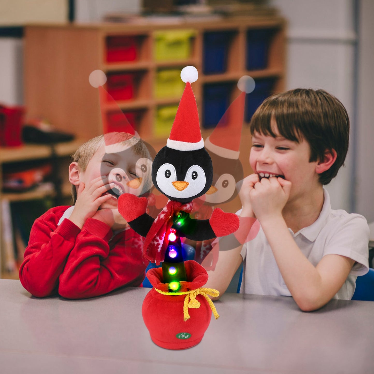 Dancing Christmas Plush Toy with Music, Lights & Recording