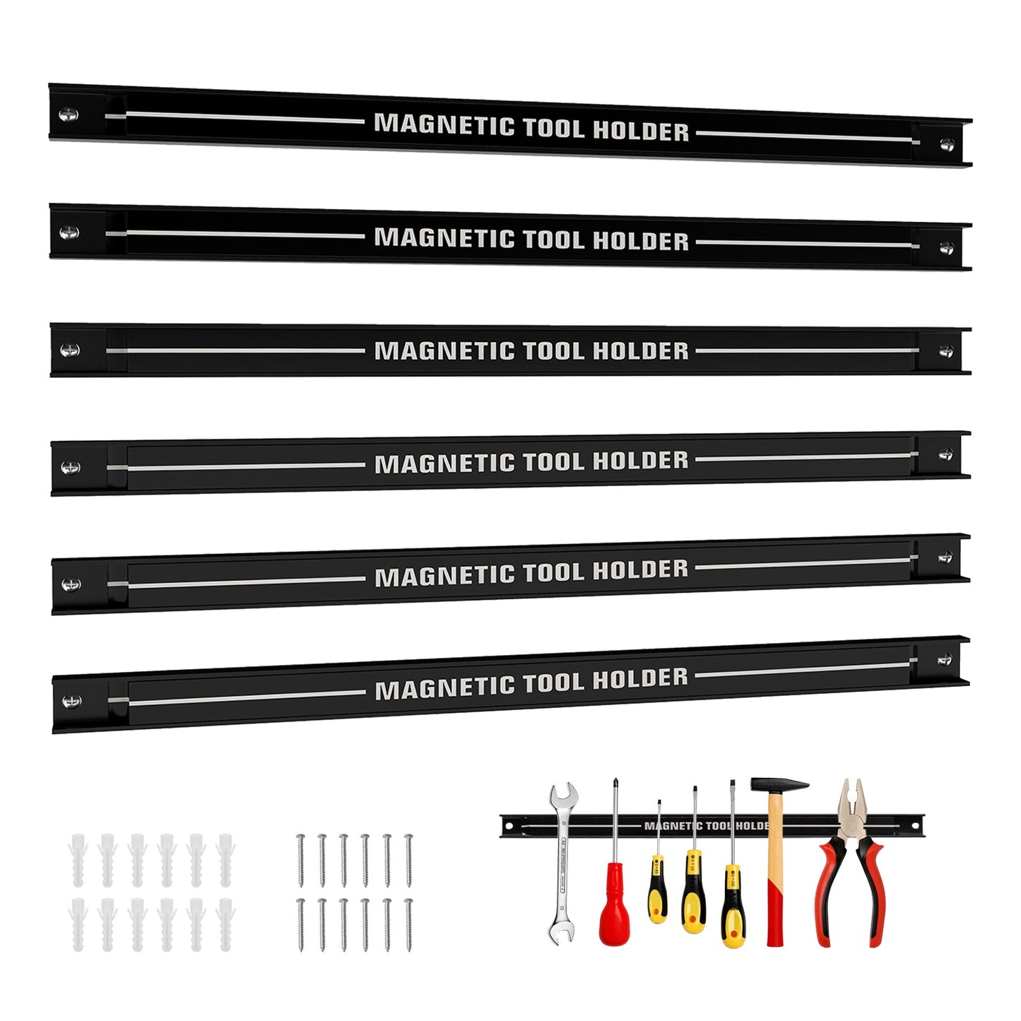 18 Inch Magnetic Tool Holder Strip with Mounting Screws