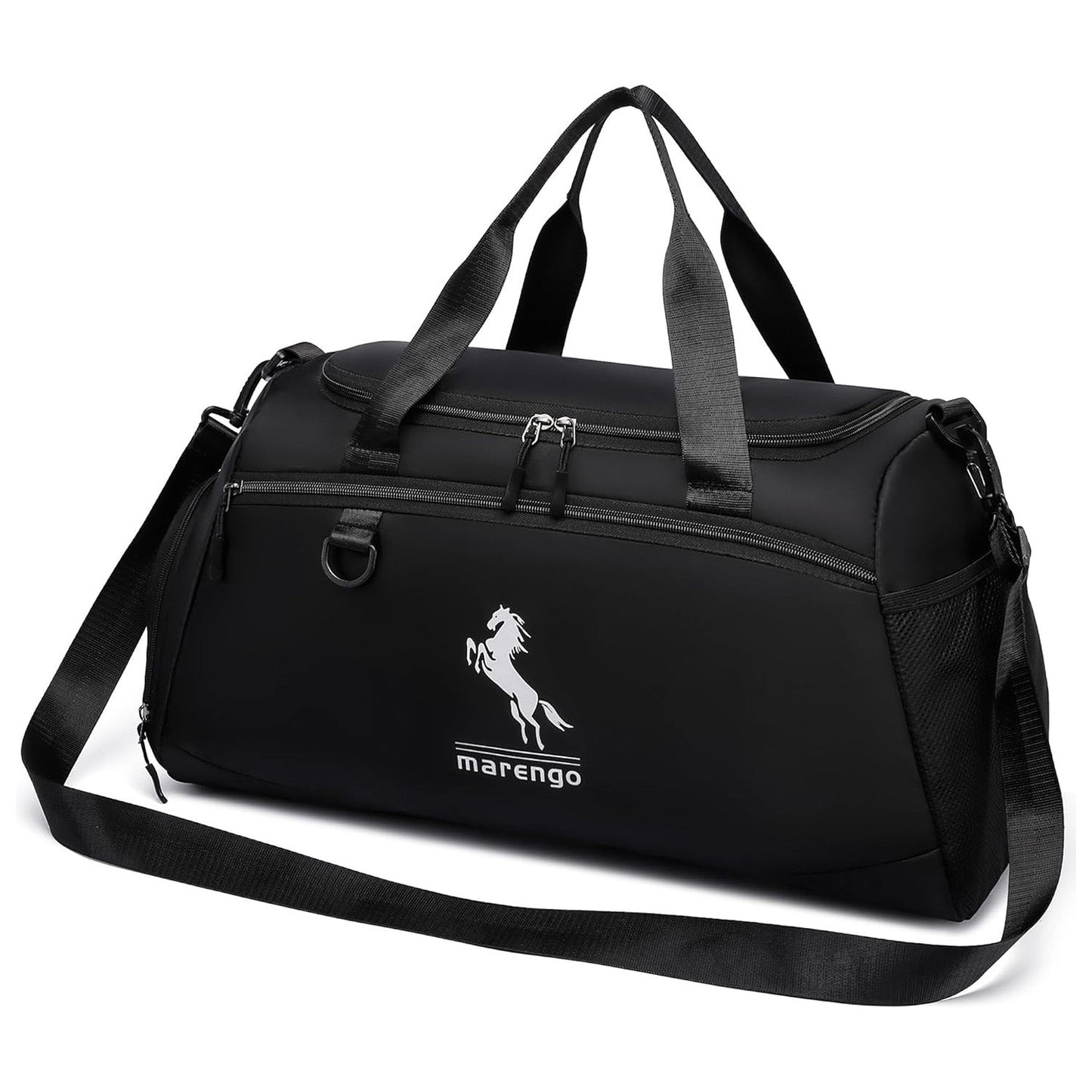 Gym Duffle Bag with Shoe Compartment & Wet Pocket 37L