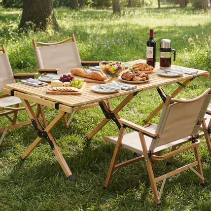 48 Inch Folding Camping Table with Carry Bag for Backyard