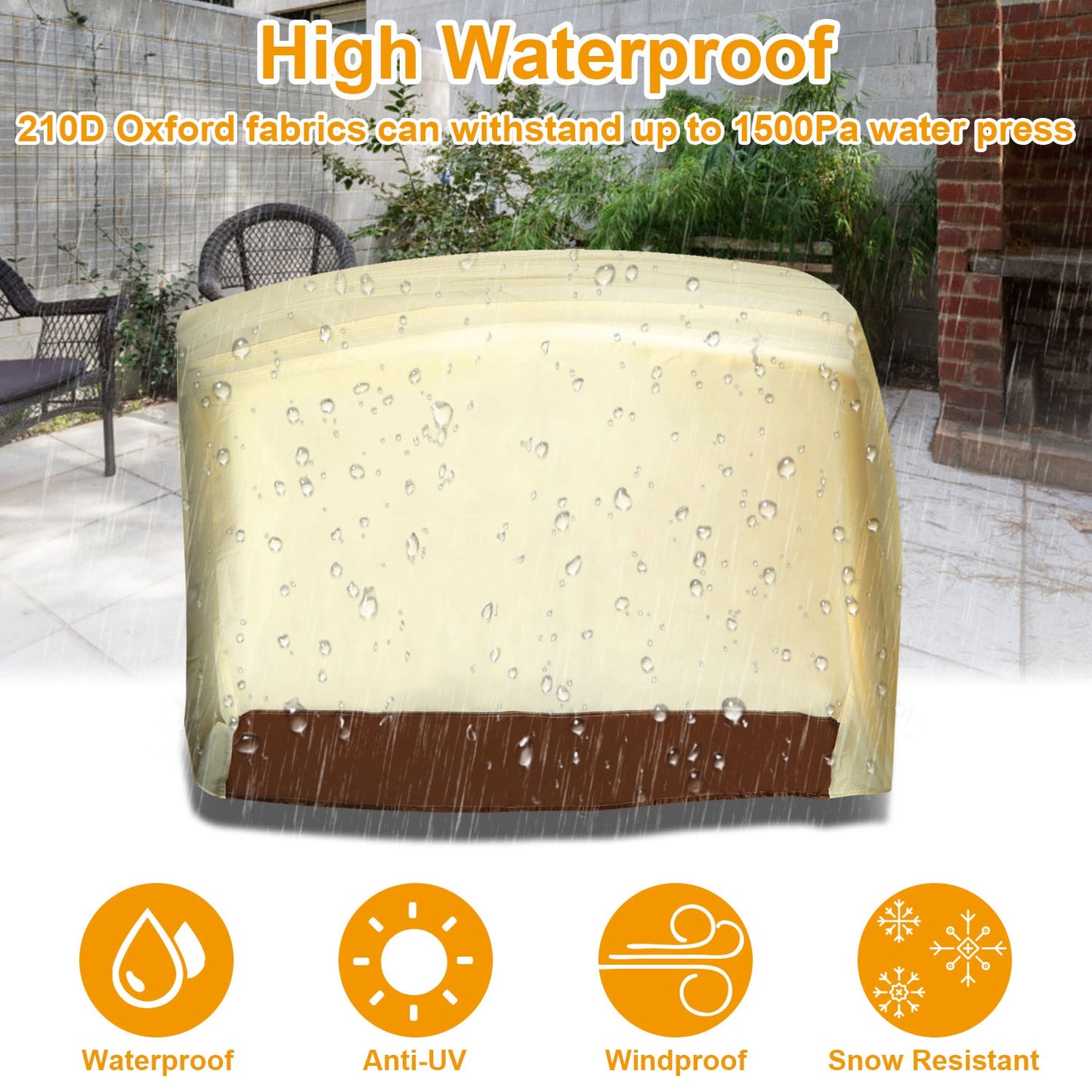 Waterproof BBQ Grill Cover 64 Inch - 210D Oxford Cloth