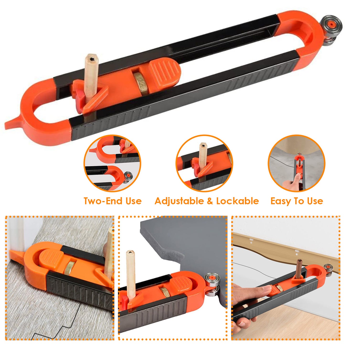 Contour Gauge with Lock for Precise Shape Duplication