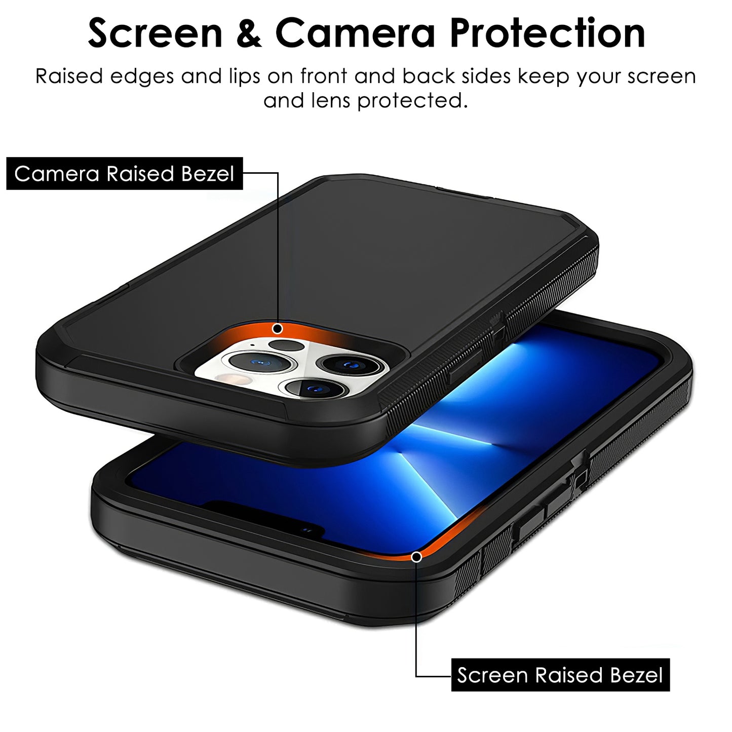 Heavy Duty Phone Case with Belt Clip for iPhone 12-14 Series