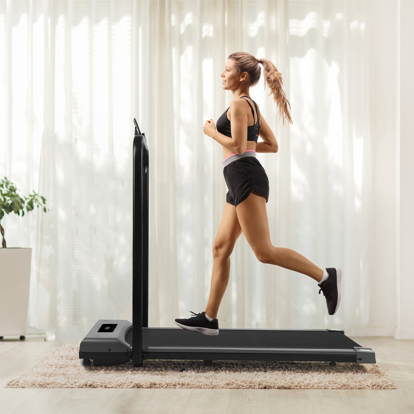 Under Desk Folding Treadmill with Remote and App Control