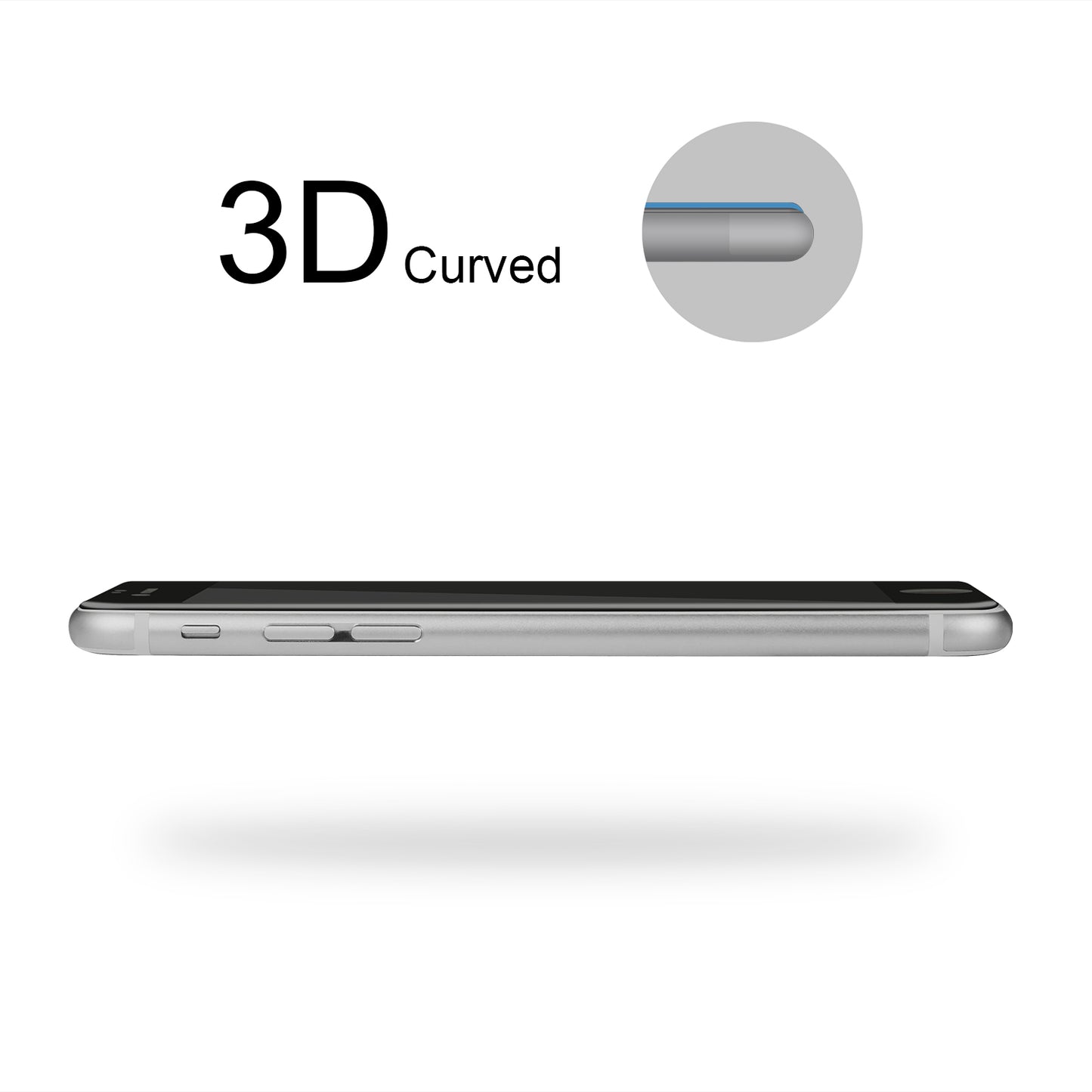 Tempered Glass Screen Protector for iPhone 6 - 3D Curved
